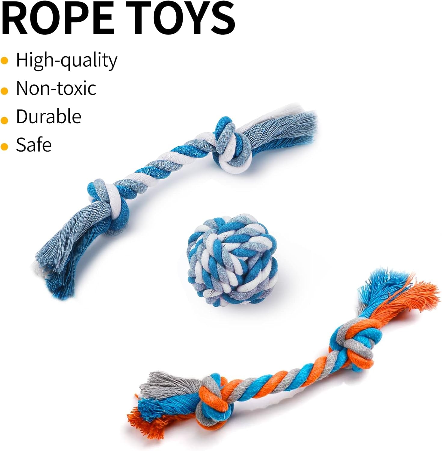 Puppy Toys Small Dogs, Durable Puppy Toys for Teething Small Dogs, Cute Dog Toys for Small Dogs, Stuffed Plush Squeaky Dog Toys and Ocean Small Dog Toys, Reliable Ropes Puppy Chew Toys