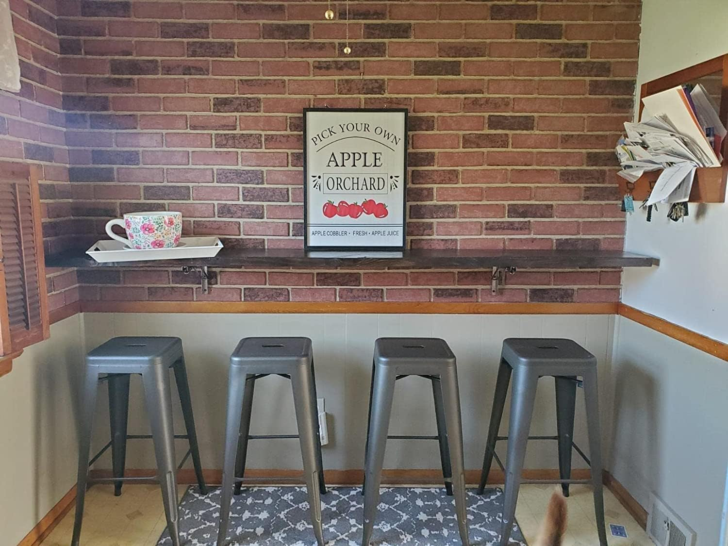 Folding Shelf Brackets 16 Inch, Max Load: 330Lb Heavy Duty Stainless Steel Collapsible Shelf Bracket for Table Work Bench, Space Saving DIY Bracket, Pack of 2