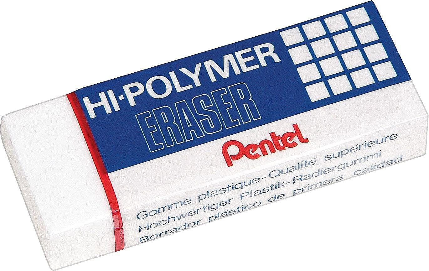 Hi-Polymer Block Eraser, Large, 3 Pack, White (ZEH10BP3-K6)