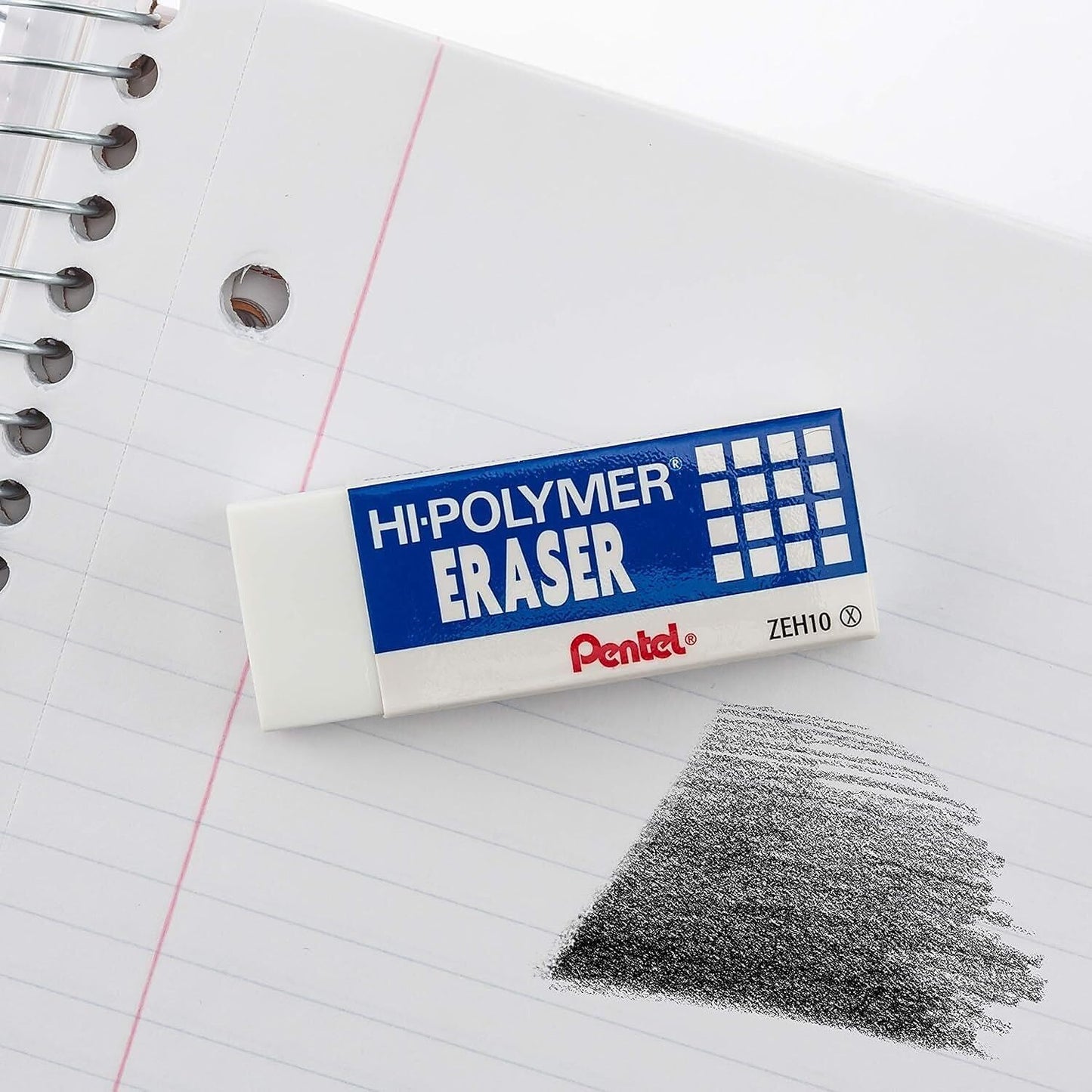 Hi-Polymer Block Eraser, Large, 3 Pack, White (ZEH10BP3-K6)