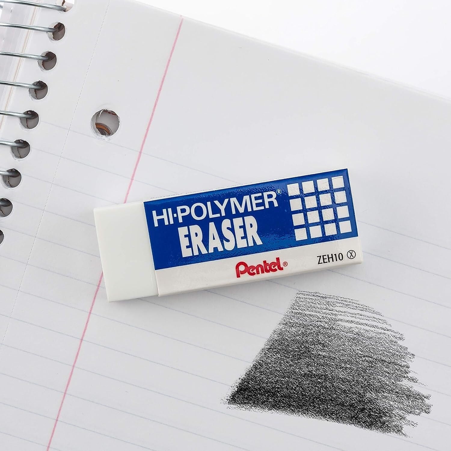 Hi-Polymer Block Eraser, Large, 3 Pack, White (ZEH10BP3-K6)