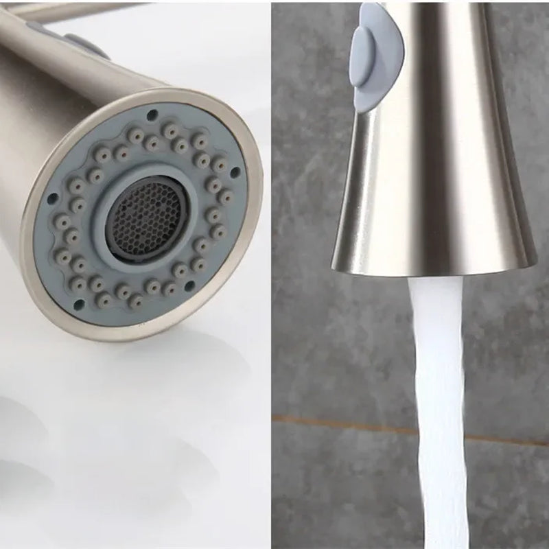 Brushed Kitchen Faucet  Smart Touch Kitchen Faucets Pull Out Kitchen Mixer Tap 304 Stainless Steel Sensor Kitchen Faucets
