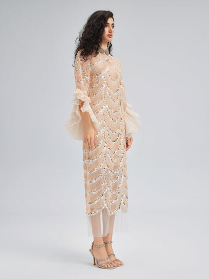 Elegant Beaded Evening Dress