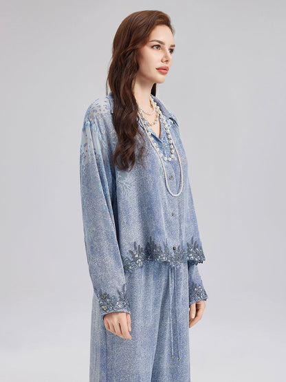 Dreamy Denim Lace Top