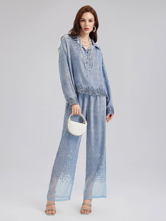 Dreamy Denim Lace Top