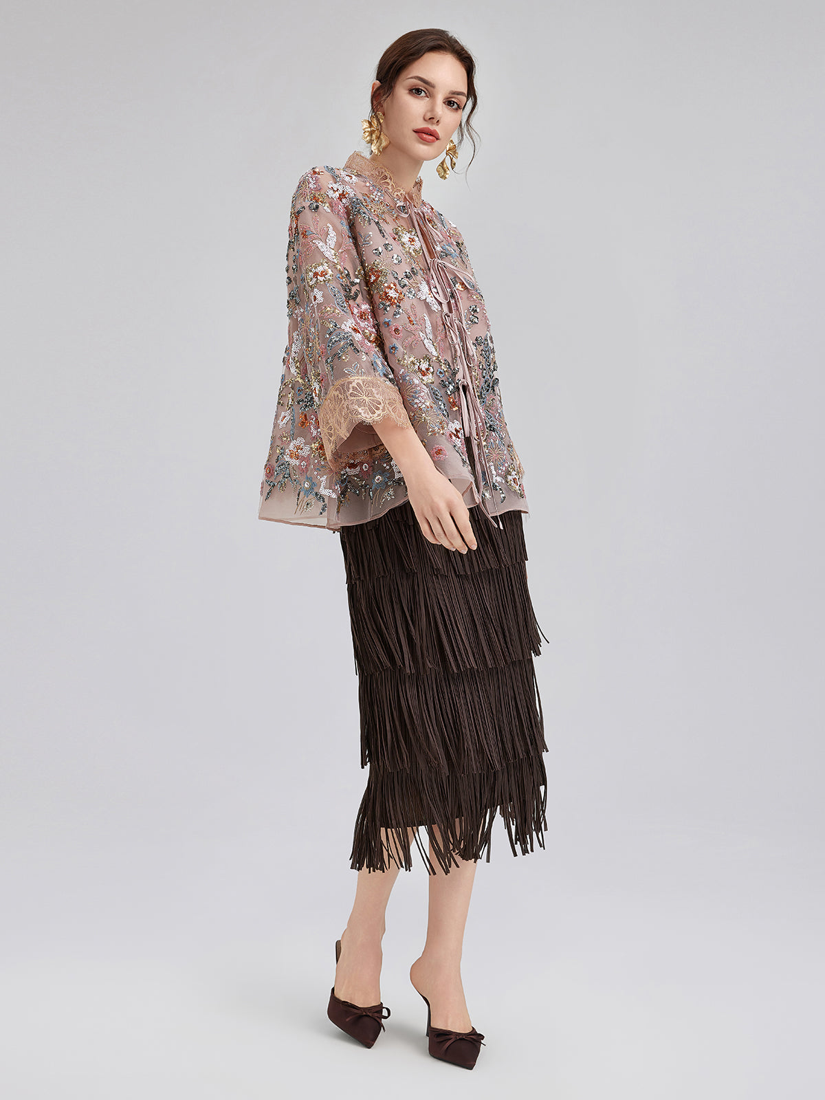 Sparkling Sequin Party Blouse