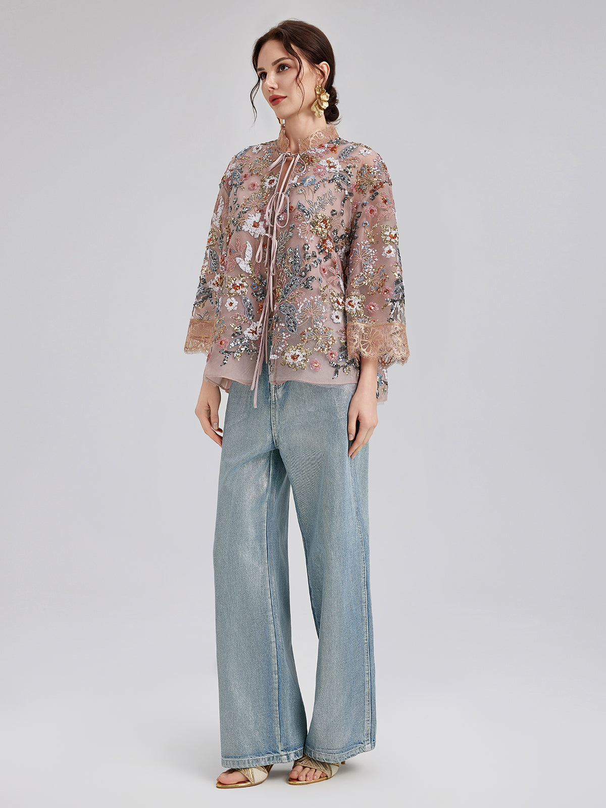 Sparkling Sequin Party Blouse