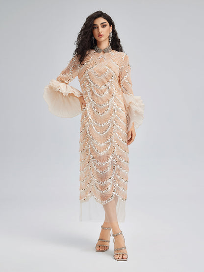 Elegant Beaded Evening Dress
