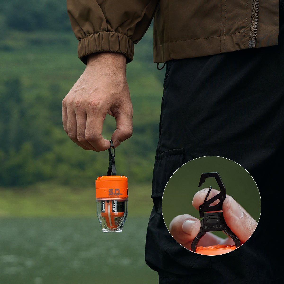 Portable Air Pump with LED Light
