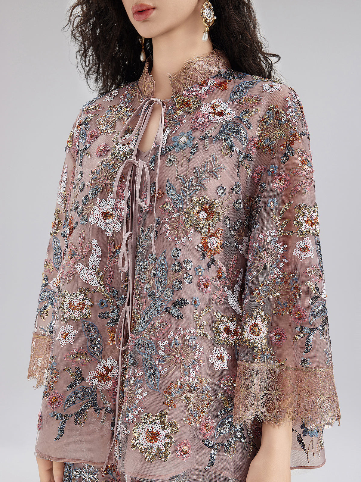 Sparkling Sequin Party Blouse