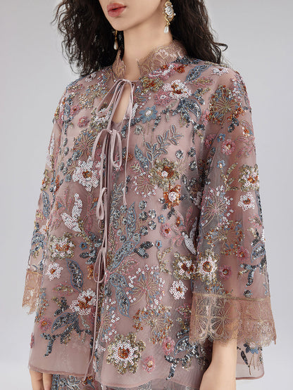 Sparkling Sequin Party Blouse