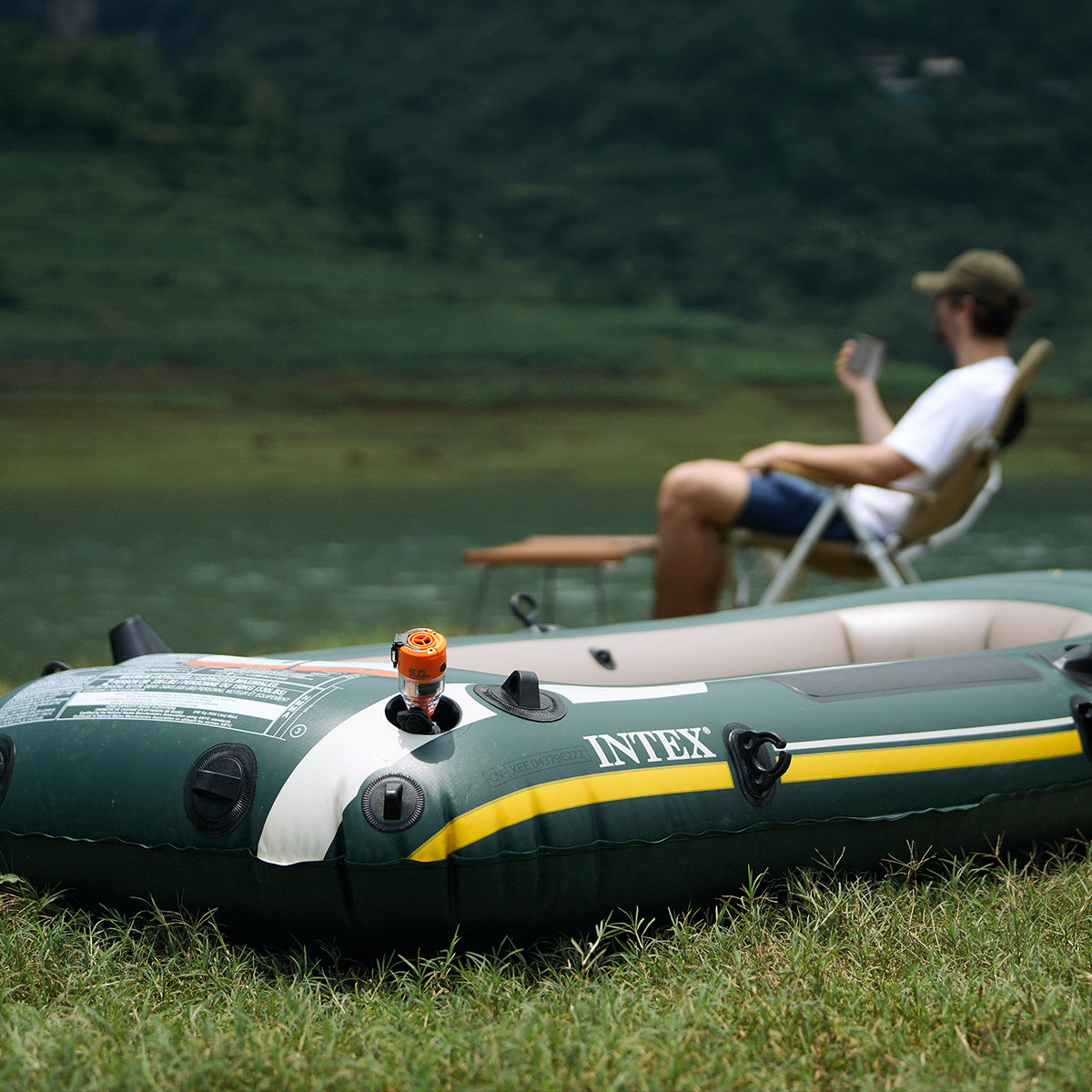 Portable Air Pump with LED Light