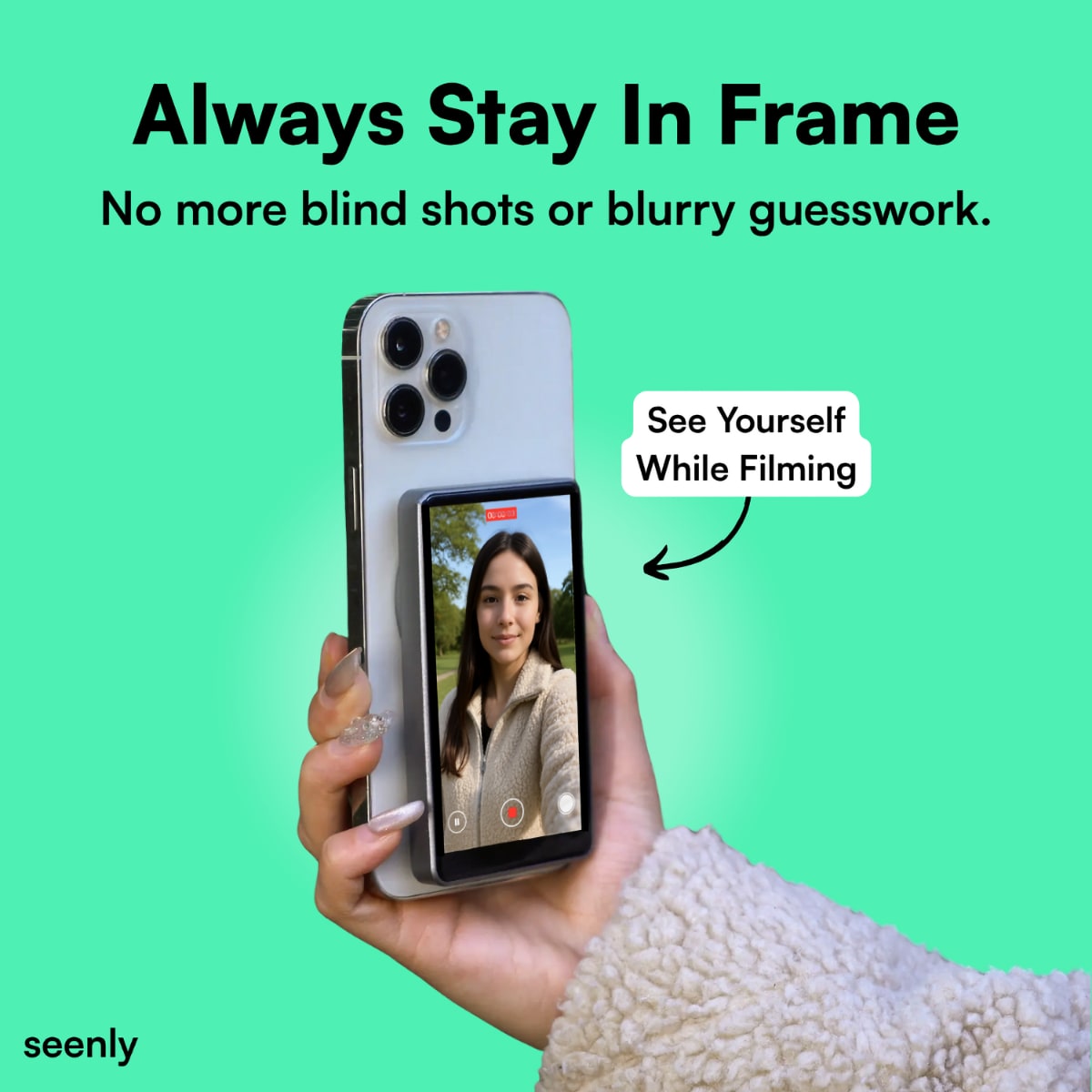 Snap-On Selfie Screen