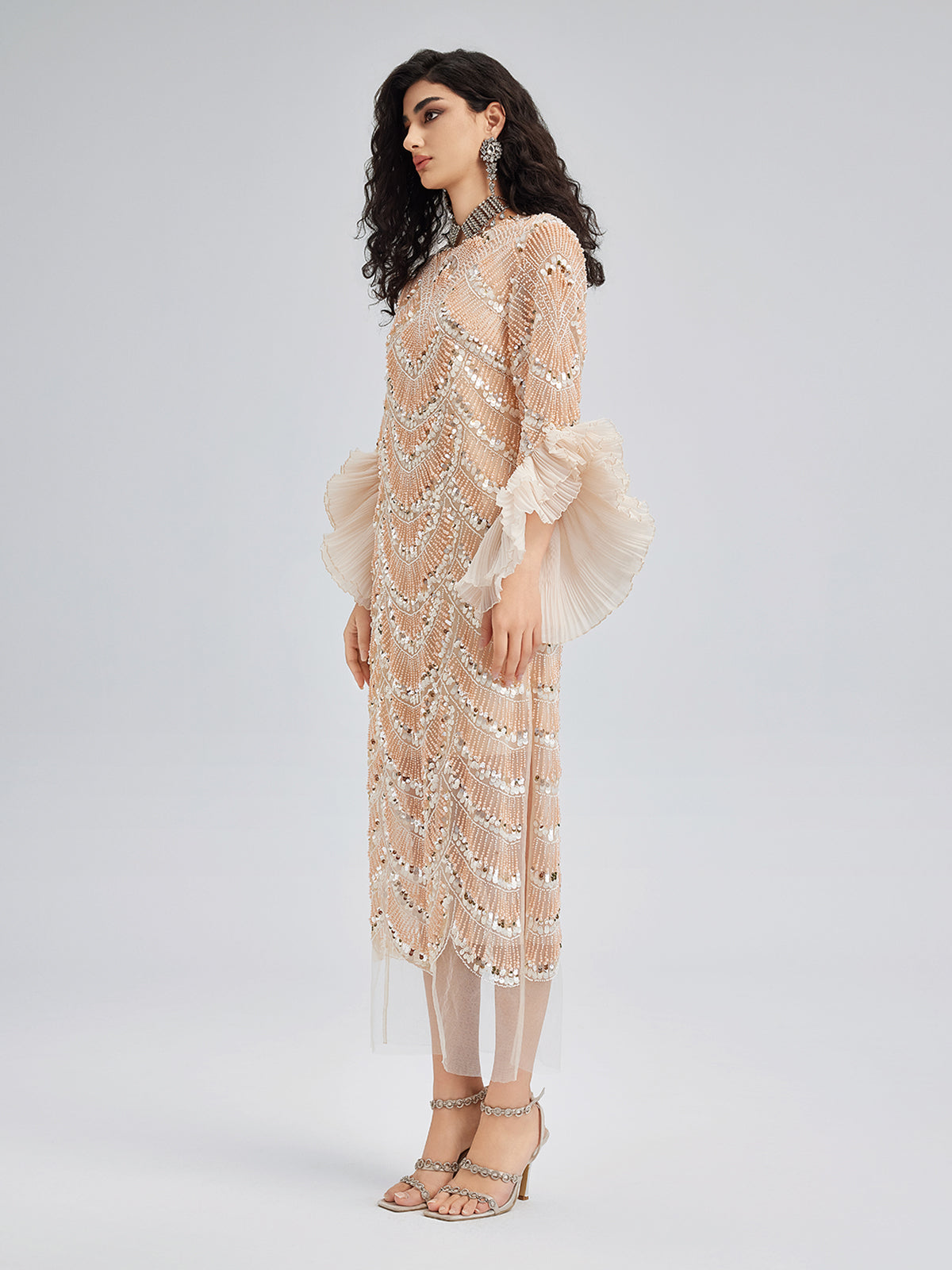Elegant Beaded Evening Dress