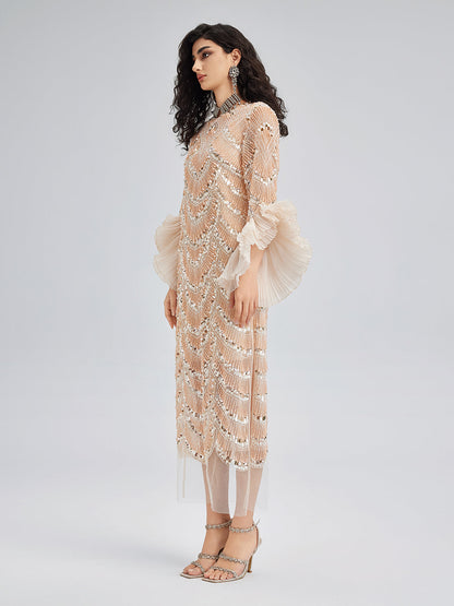 Elegant Beaded Evening Dress
