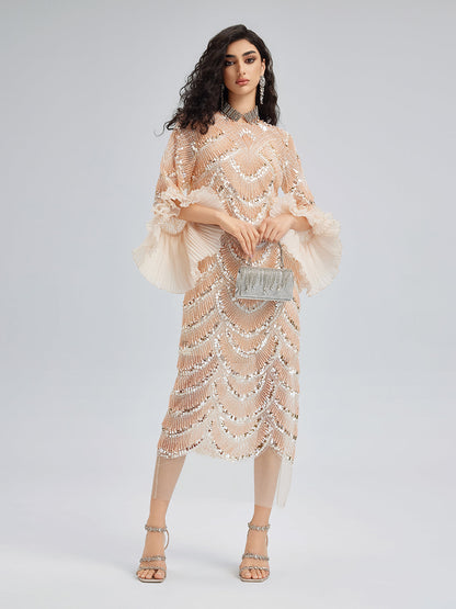 Elegant Beaded Evening Dress
