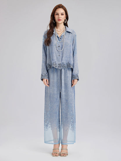 Dreamy Denim Lace Top