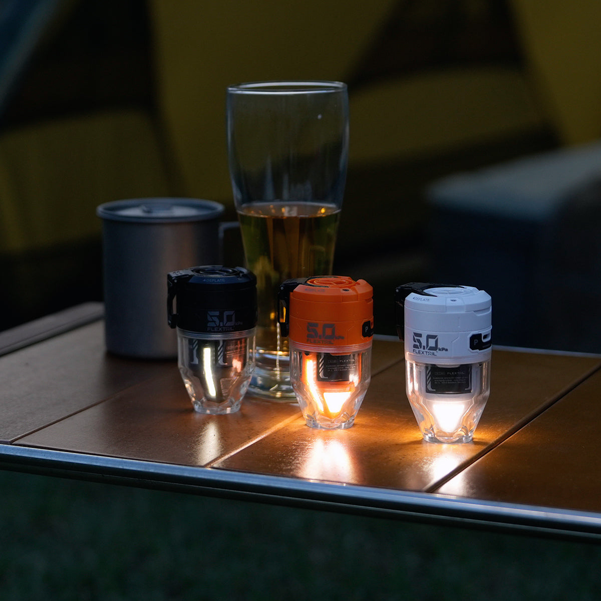 Portable Air Pump with LED Light