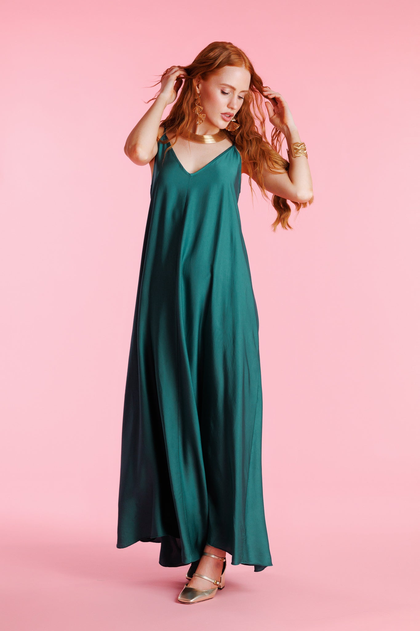 Elegant Silky Slip Dress