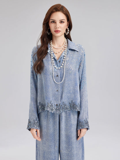 Dreamy Denim Lace Top