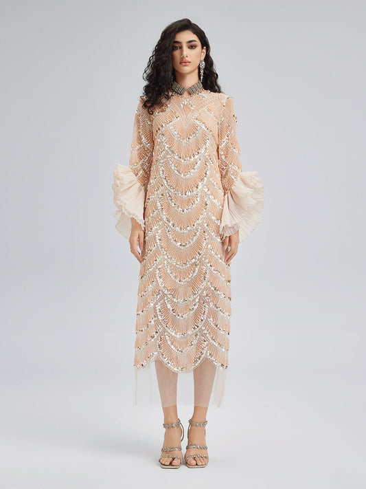 Elegant Beaded Evening Dress