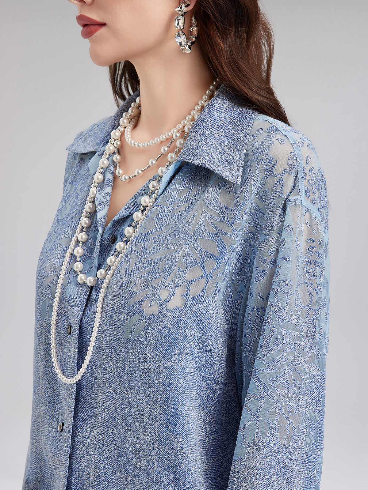 Dreamy Denim Lace Top