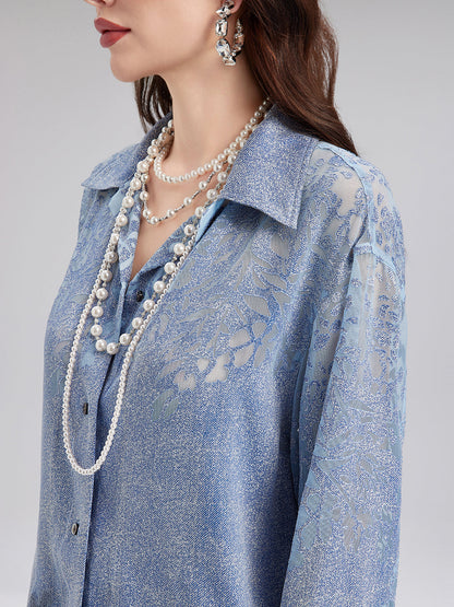 Dreamy Denim Lace Top
