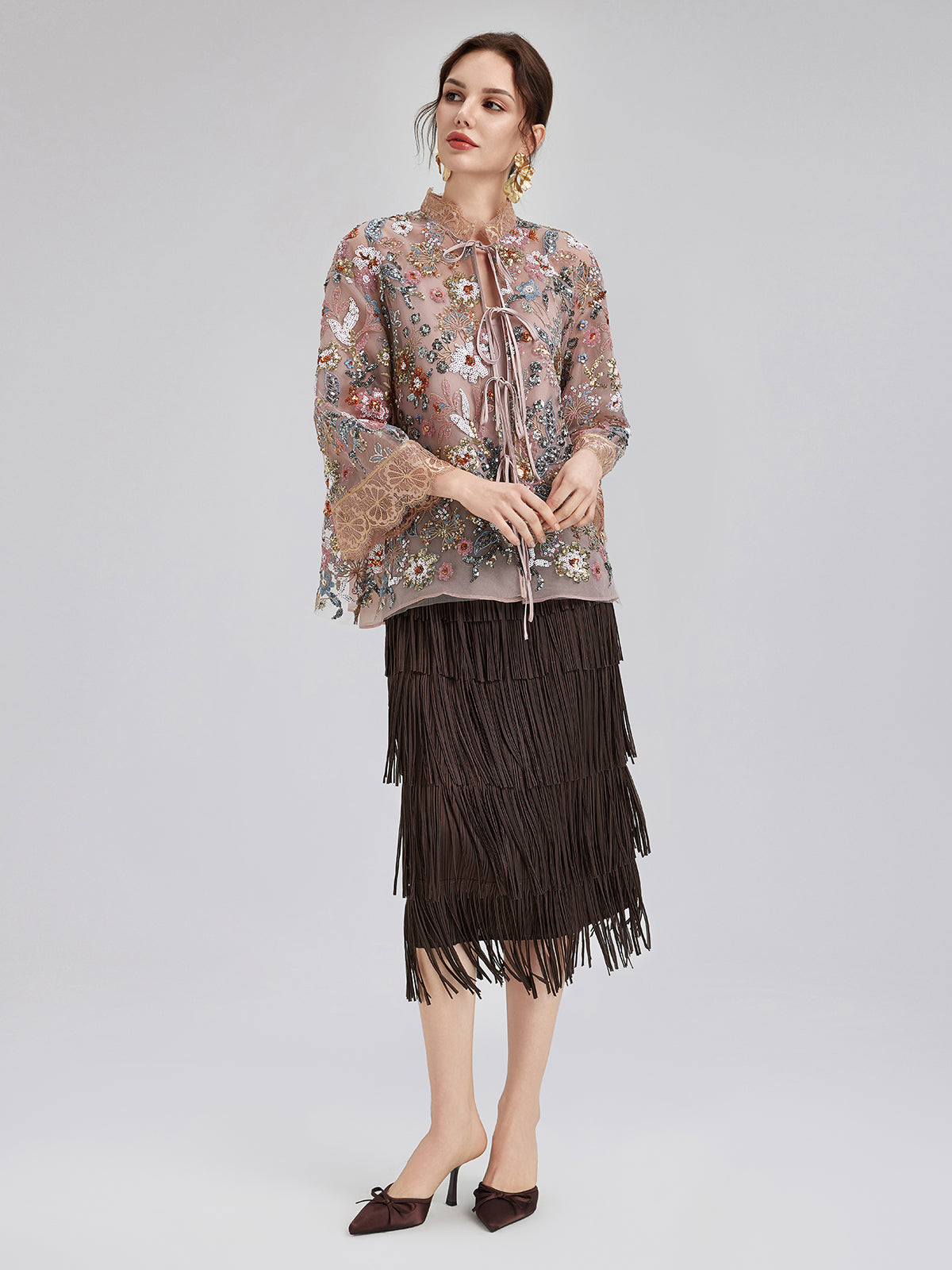 Sparkling Sequin Party Blouse