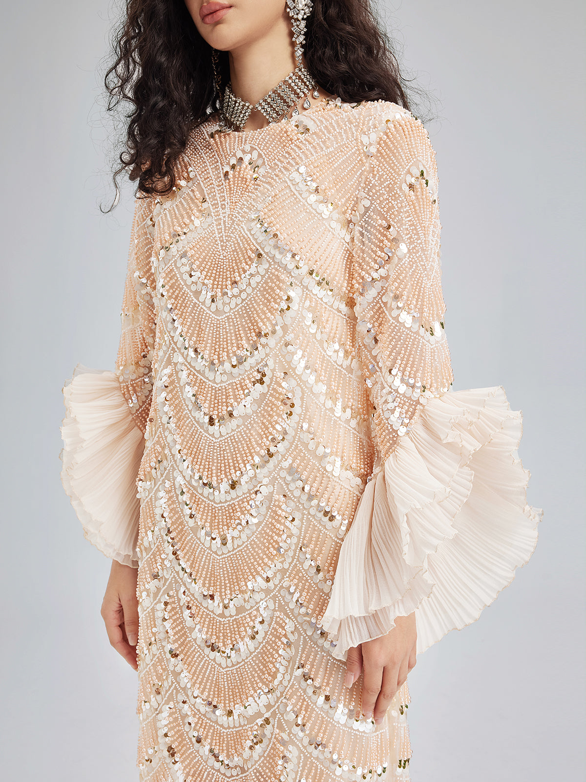 Elegant Beaded Evening Dress